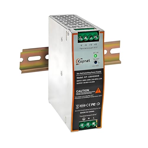 Image of 150W 48V Din Rail Mount Power Supply 48V Output AC-DC Industrial Power Adapter 100~240V AC Input Din-Rail Switching Power Supply with Over Load /Temperature Short Circuit Protection