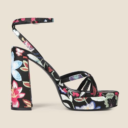 Image of Platform Heels for Women Strappy Chunky Heels Thick High Heel