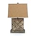 HomeRoots Lighting 4.75-inch x 11.75-inch x 24.75-inch Brown, Vintage with Khaki Linen Shade - Table Lamp