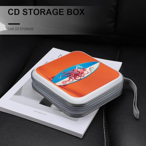 Étui CD/DVD 40 compartiments pieuvre moderne en plastique pour voyage - 5