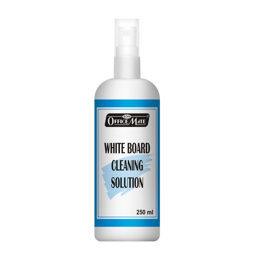 Soni Officemate Whiteboard Cleaning Solution 250ml | Pack of 1 | Powerful Stain Remover | Eco-Friendly, Non-Toxic | Multipurpose Use | Spray Bottle-image-16