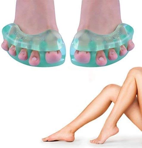 Toe Separators, Hooapoun Strong Gel Toes Separators Spreaders Straighteners for Bunion Relief, Hammer Toes Overlapping Toes, Claw Toes, Bone Spur and Toe Relaxing for Yoga, Dancers, Runners (a Pair)