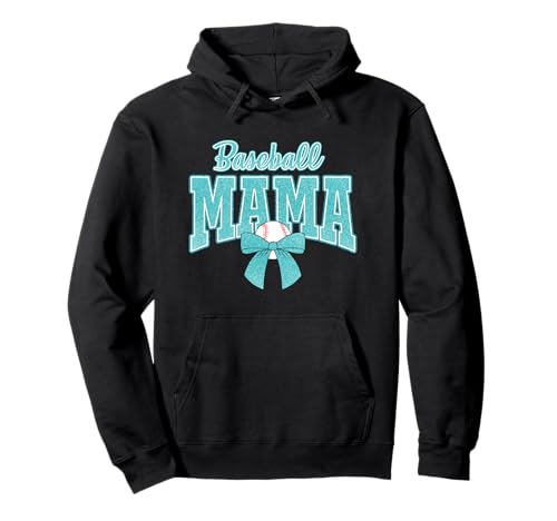 Camiseta deportiva de béisbol para mamá, con lazo para el día del juego, a la moda para mamá Sudadera con Capucha