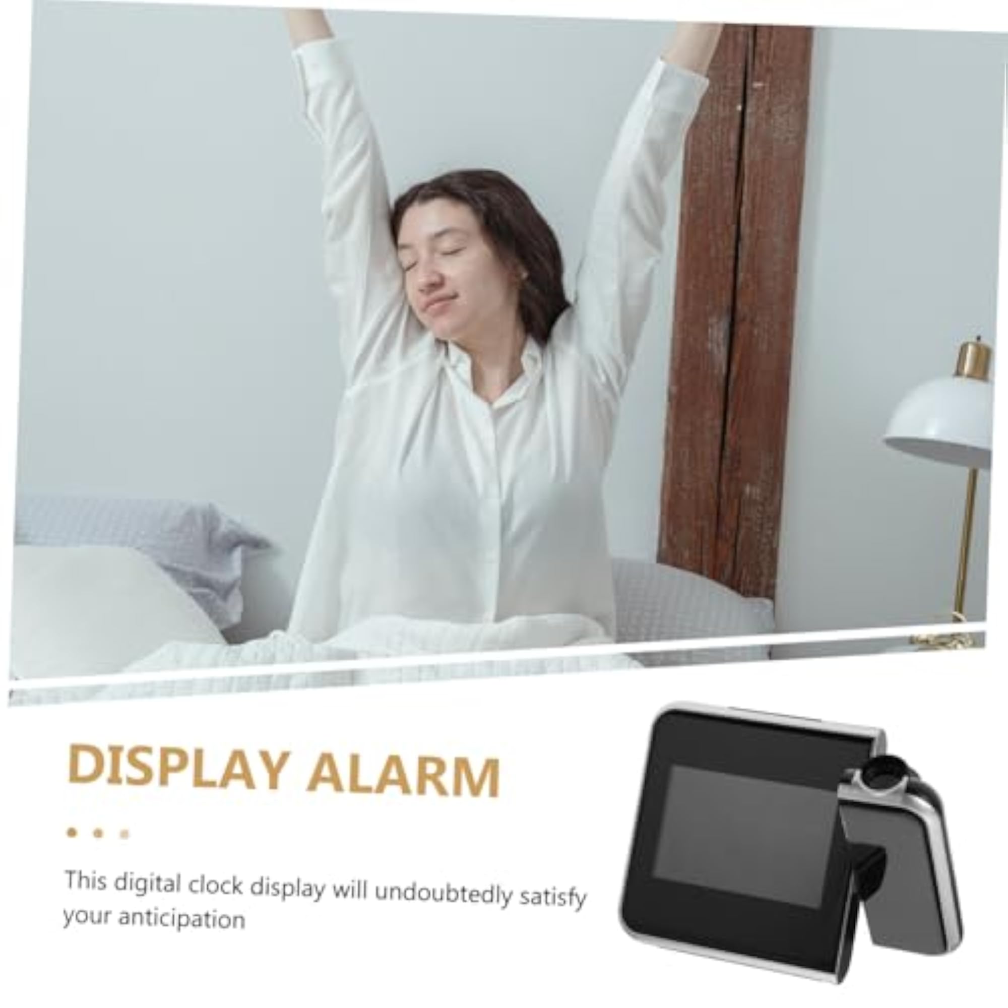 LED Projection Alarm Clock, Digital Display with Snooze