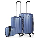 Set de maletas de viaje con Maletas de viaje cabina, maletas de viaje Medianas y maletas de viaje Grandes - Maletas Viaje con Equipaje de mano. ABS troquelado y texturizado antirayaduras. Alta resistencia y durabilidad. Candado de combinación integrado.