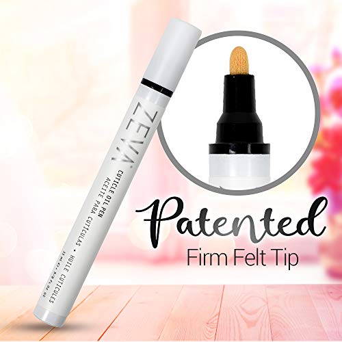 ZEVA Cuticle Oil Pen – (11 ml) Vegan Nail Strengthener w/ Natural Oils & Vitamins For Strong Nails & Moisturized Cuticles – Pedicure/manicure For Men & Women - Made in the USA