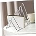 Angoily Multi Functional Delicate Book End Storage Rack Iron Desktop Organizer for Office and Home Use for Files Documents and Vinyl Records Display