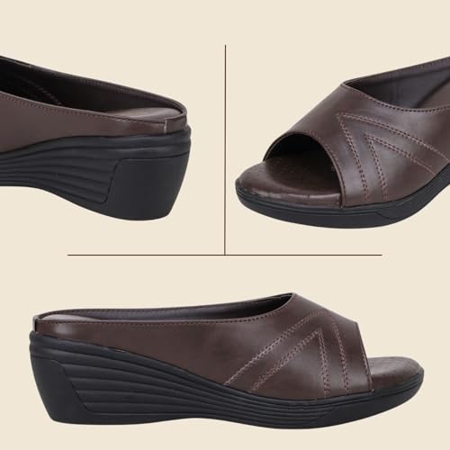 Image of TRASE Wedges for Women | Stylish Sandals for Woman | 2 Inch Wedge Heel Footwear | Ladies Office Wear