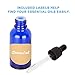 stonylab 30ml (1 oz) 4-Pack, Cobalt Glass Dropper Bottle, Blue Empty Glass Bottle with Glass Dropper, Inner Plug and Label for Laboratory Solutions and Chemical Liquids