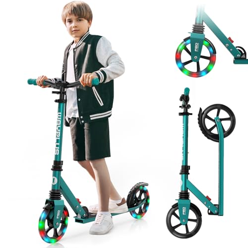 Image of WAYPLUS Kick Scooter for Ages 6+,Kid,Teens & Adults.8 Big Wheels,240lb