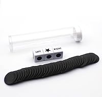 Vista 3 de Rigth Left Center - Juego de dados con 3 dados + 36 fichas, fichas negras