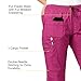 WonderWink Women's Wonderflex Faith Scrub Pant, Hot Pink, Small