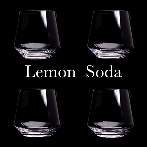 Lemonsoda High-End Double Rocks Glasses - Case Of 4 - Trendy Modern Unique Look W/Curved Base - Perfect For Scotch, Bourbon, Manhatt... #TOP7