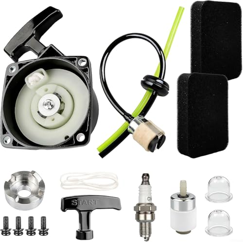 Kit de corde de démarrage avec pince de démarrage et filtre à air pour souffleur de feuilles à dos compatible avec les modèles 350BF 350BT 6820675010