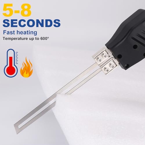 Foam Cutter Electric Hot Knife with Slotting/Groove Electric Hot Knife Styrofoam Air Cooled Hot Knife Foam Cutter 200W 110-120V (4 Blades) for EPP, EPS, XPS, EPE, KT Board, Sponge