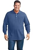 Kingsize Men's Big & Tall Pique Long Sleeved Polo Shirt
