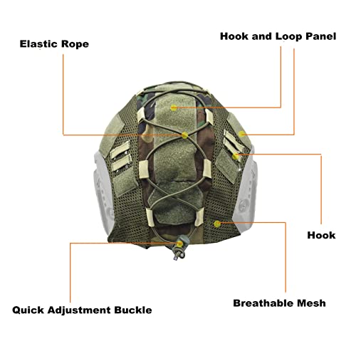 Tactical Fast Multicam Helmet Cover And Tactical Helmet Battery Pouch Counterweight Pouch Fit Size M/L Fast Pj Bj Mh Helmet (Wl) #TOP3