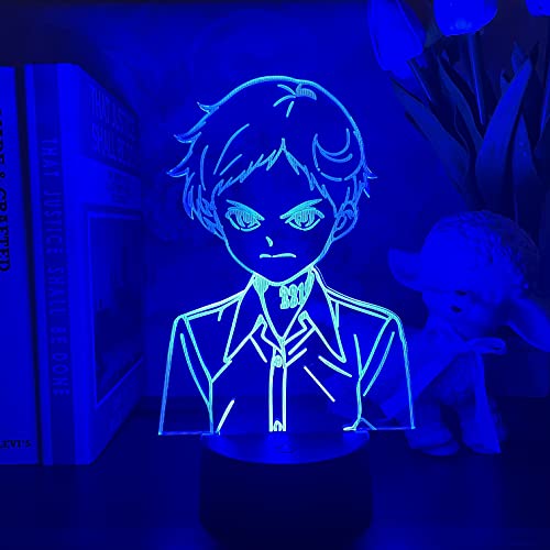 KATA 3D Noche Luz Norman Mad Anime Japonés Manga The Promised Neverland Emma Figura Led Para Hogar Decoración Niños Niño Noche Remoto Cover