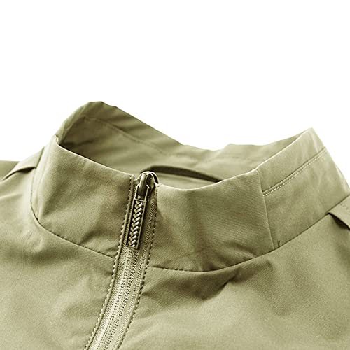 Chaqueta casual para hombre caqui talla XL miniatura 4