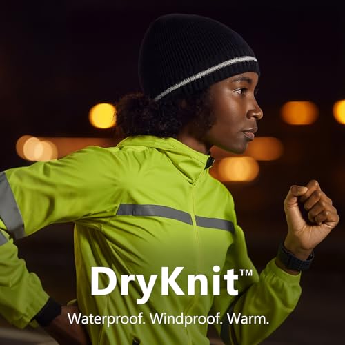 Image of Oversized L /XL /XXL DryKnit Waterproof Merino Wool Blend Beanie Fleece Lined Knit Hat for All-Weather Winter
