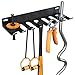 Riuog Gym Equipment Storage Rack,Multi Purpose Wall Mount Home Gym Equipment Storage Rack for Resistance Bands, Jump Ropes, Yoga Mat, Foam Roller, Chains, Barbells Carabiners Included, gift