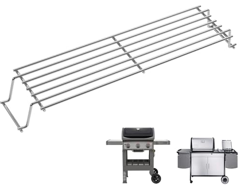 WEBROIL 7641 Rejilla de calentamiento para parrillas de gas Weber Spirit I/II serie 300, para Weber Spirit I/II E-310 E-320 E/S-315 EP/SP-320 con perillas de control delanteras, piezas de parrilla