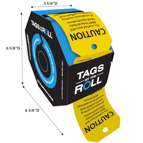 AccuformNMC 250 etiquetas de andaimes por rolo, o andaime não atende às especificações federais/esta