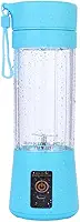Mini Liquidificador Garrafa Portátil Mixer Juice Para Shake USB Recarregável 6 Lâminas Cup Coqueteleira Eletrica Sem Fio Frutas Whey Suco Academia Premium Marca LC Pagotti (AZUL)