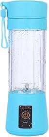 Mini Liquidificador Garrafa Portátil Mixer Juice Para Shake USB Recarregável 6 Lâminas Cup Coqueteleira Eletrica Sem Fio Frutas Whey Suco Academia Premium Marca LC Pagotti (AZUL)