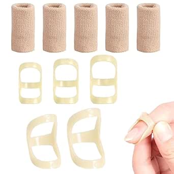 Hahhhha 5pcs Finger Splints with 5pcs Finger Guard, Finger Support ...