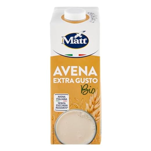 Matt, Avena Bio Extra Gusto, Bevanda Vegetale Senza Lattosio e Senza Zuccheri Aggiunti, Bevanda Fresca e Dissetante a Basso Contenuto di Grassi, Gusto Delicato e Dolce, Alimentazione Sana, 1L