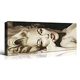 Denozer - Marilyn Monroe Framed Pictures Sexy Blond Girl Paintings American Movies Actress Artwork Prints on Canvas Wall Art Living Room House Decoration Gallery-Wrapped Ready to Hang - 48' x 24'