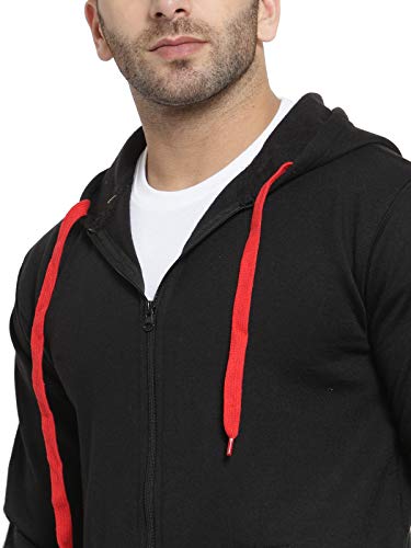 Image of Scott International Men's Solid Cotton Hoodies for Men, Trendy and Comfortable Sweatshirts for Men, Stylish Winter Wear with Hood and Pockets, Fashionable Hooded Sweatshirts