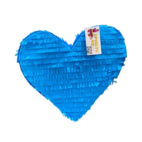 APINATA4U Heart Theme Valentine's Day Pinata, Blank Blue for Weddings