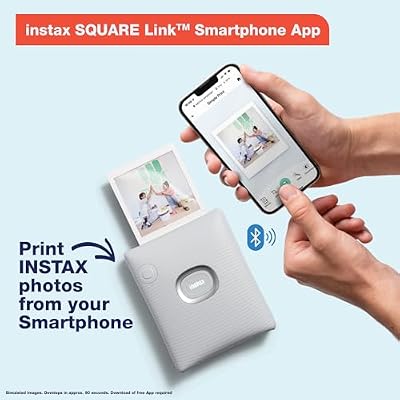 Fujifilm Instax Square Link Smartphone Printer- Ash White