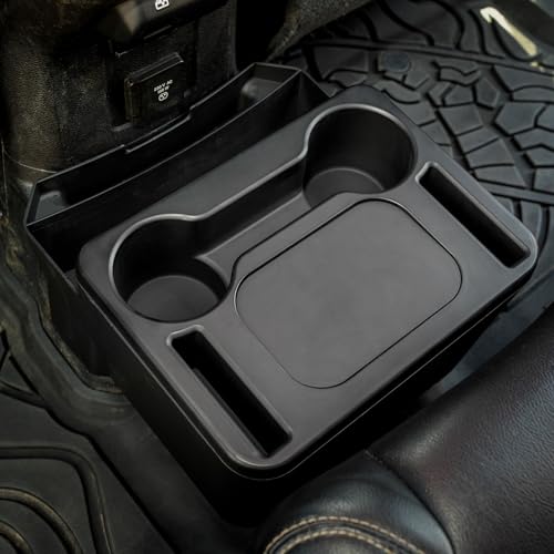 Trash Can with Cup Holder for Wrangler JL JLU & Gladiator JT, Large Rear Storage Organizer with Cup Holder & Phone Holder Multi-Function Jeep Accessories for Wrangler JL JLU & Gladiator JT 2018-2025 by DGDAKCI - Used condition - US$45.53