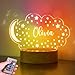 Personalized Baby Gift Name Night Light for Kids Girls Boys Nursery Decor with Stars & Cloud Acrylic Light - Includes Remote and Color-Changing, Laser Engraved in The USA