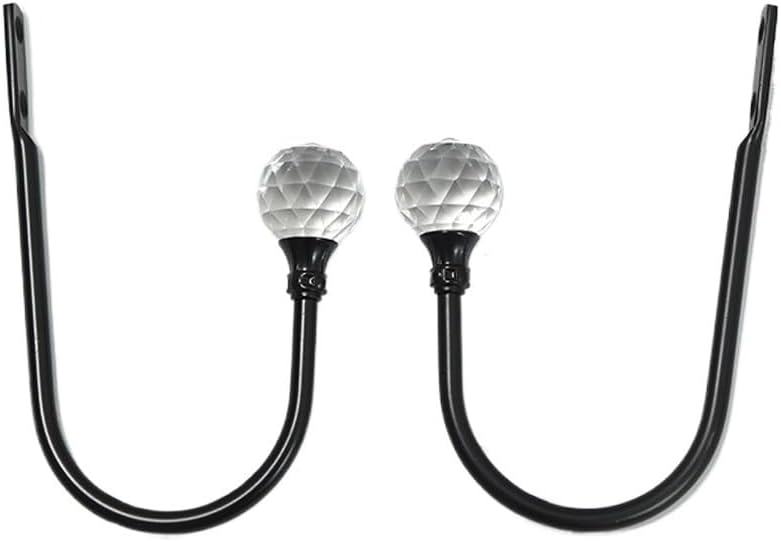 FMURY Zinc Alloy U-Shaped Crystal Curtain Curved Hook Wall Hanging Curtain Binding Wall Hook