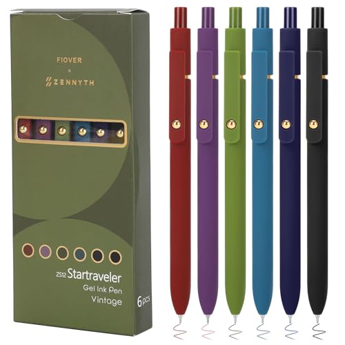 FIOVER 12PCS Bolígrafos de Gel Multicolor miniatura 5