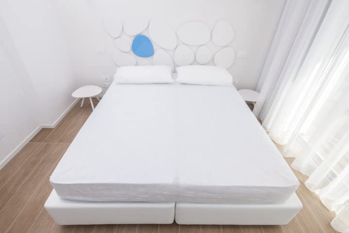 Coprimaterasso Usa E Getta Con Elastico - 80x190+20 Cm, Made In Italy, 25gr, TNT Semi-Impermeabile, Ipoallergenico - 4
