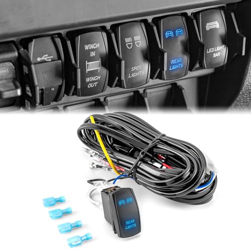 WeiSen 180W Rear Lights Wiring Harness Kit Fit for Polaris RZR Ranger