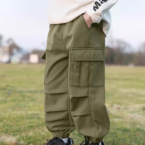Boy's Baggy Harem Cargo Pants Teens Lightweight Elastic Waist Loose Sweatpant Casual Outdoor Joggers for Hiking Sport2