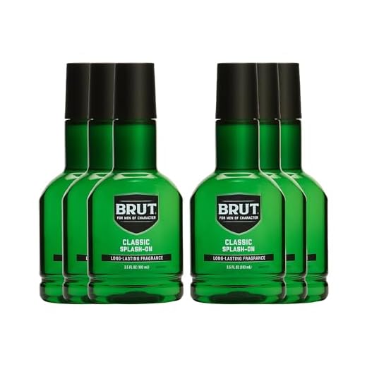 Brut Splash-On Original Fragrance Soothing After Shave, Skin Calming Care for Men, 3.5 oz - 6 Pack Value Set