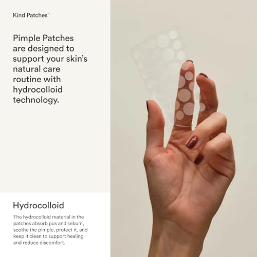 Kind Patches Pimple Patches - Hydrocolloid Pimple Patches for Face - Acne Dots for Day and Night Protection - Waterproof and Breathable - 36 Count - Image 5