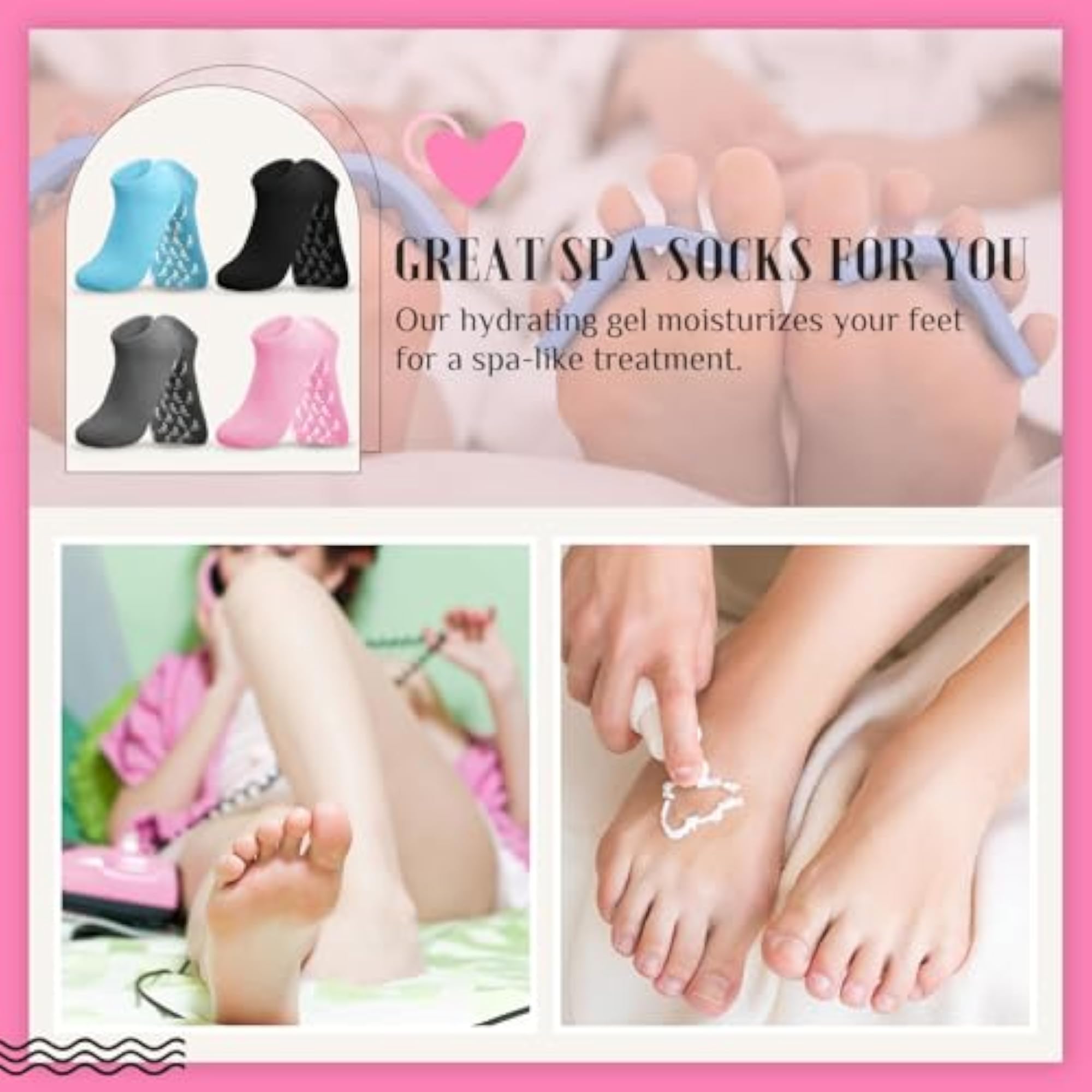 Moisturizing Spa Socks for Dry Cracked Heels