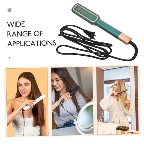 Plancha para el Cabello Portátil con Temperatura Ajustable, Placas Cerámicas, Color Verde, Enchufe Estándar EE.UU., Ideal para Viajes y Estilo Diario miniatura 3