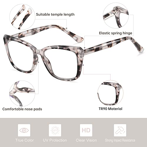 Image of EYEGUARD Blue Light Reading Glasses for Women TR90 Cat Eye Computer Eyeglasses Fashion Spring Hinge Readers