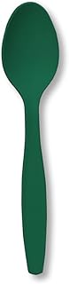 Creative Converting 11924 Hunter Green Plastic Spoons, 24 pcs