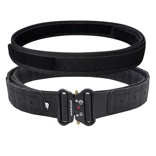 aiGear Ceinture Tactique Militaire | Ceinture de Combat MOLLE HOMME | Travail Ajustable | Conçu Pour le Pratiquant de Sports Militaires en Extérieur | Taille 80-90 cm(TBB-35S)