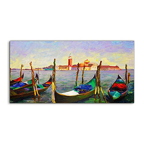 Tableau acrylique de salon Coloray 100x50 - Œuvre d'art mural au rendu brillant premium